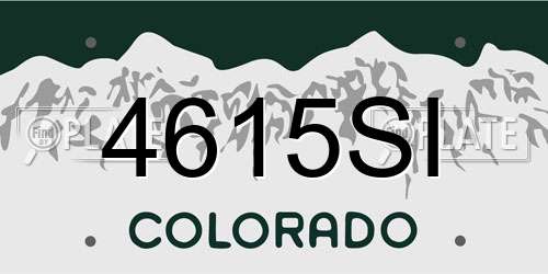 4615SI Colorado License Plate
