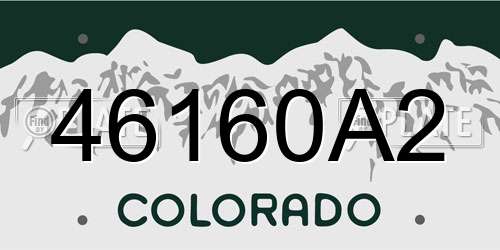 46160A2 Colorado License Plate