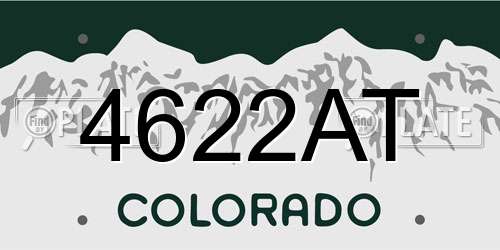 4622AT Colorado License Plate