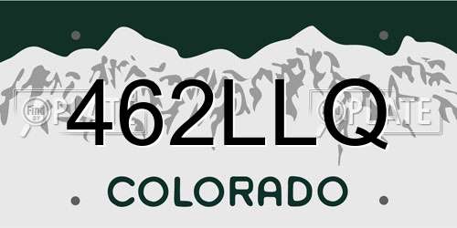462LLQ Colorado License Plate