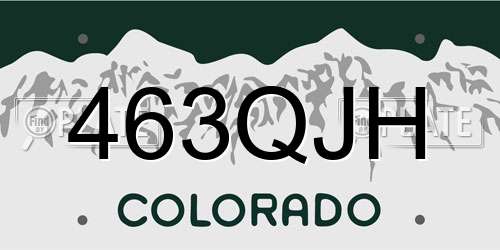 463QJH Colorado License Plate