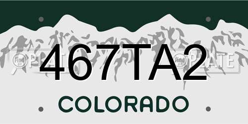 467TA2 Colorado License Plate