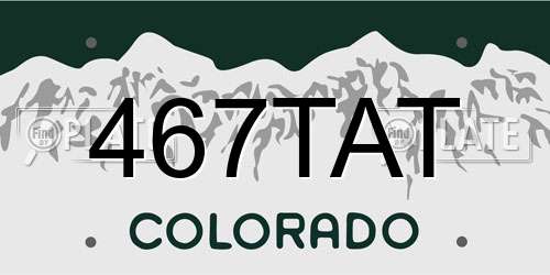 467TAT Colorado License Plate