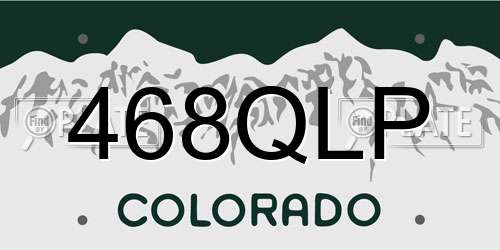468QLP Colorado License Plate