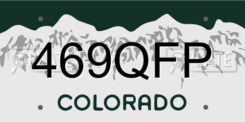 469QFP Colorado License Plate