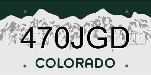 470JGD Colorado License Plate