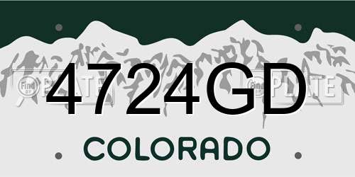 4724GD Colorado License Plate