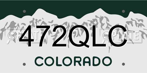 472QLC Colorado License Plate