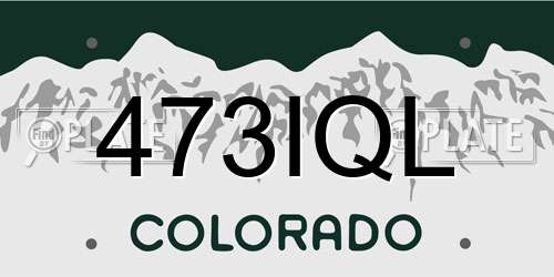473IQL Colorado License Plate