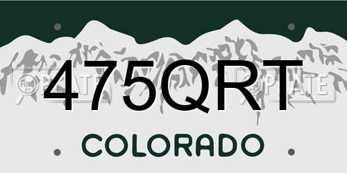 475QRT Colorado License Plate
