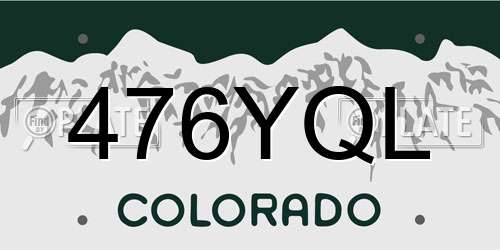 476YQL Colorado License Plate
