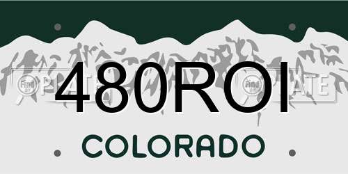 480ROI Colorado License Plate