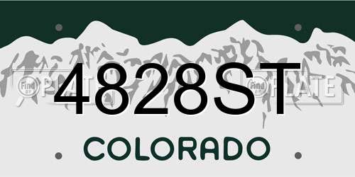 4828ST Colorado License Plate