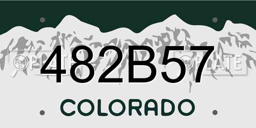 482B57 Colorado License Plate