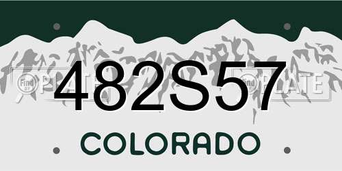 482S57 Colorado License Plate