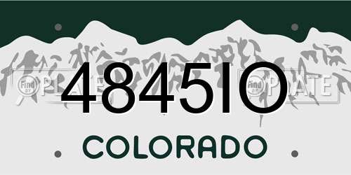 4845IO Colorado License Plate