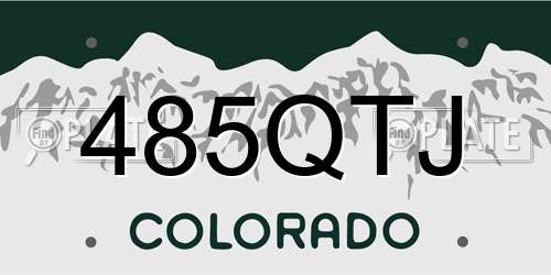 485QTJ Colorado License Plate