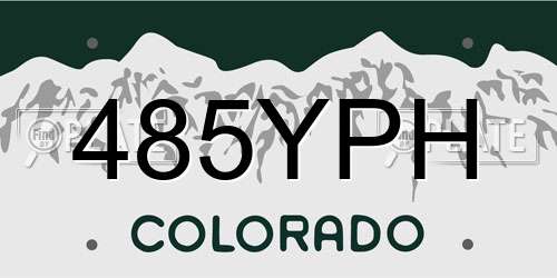 485YPH Colorado License Plate