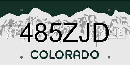 485ZJD Colorado License Plate