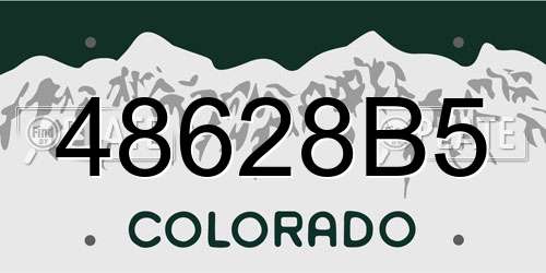 48628B5 Colorado License Plate