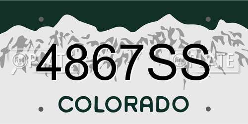 4867SS Colorado License Plate