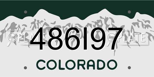 486I97 Colorado License Plate