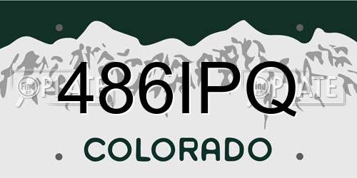 486IPQ Colorado License Plate