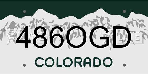 486OGD Colorado License Plate