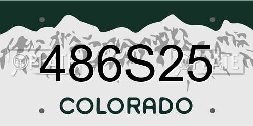 486S25 Colorado License Plate