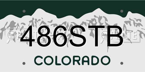 486STB Colorado License Plate