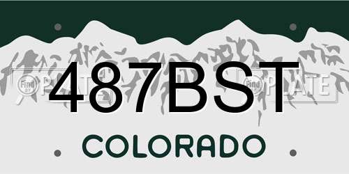 487BST Colorado License Plate