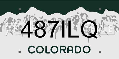 487ILQ Colorado License Plate