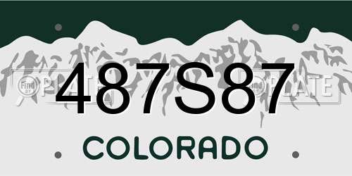 487S87 Colorado License Plate