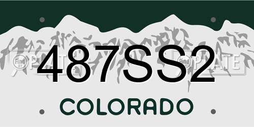 487SS2 Colorado License Plate
