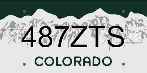 487ZTS Colorado License Plate