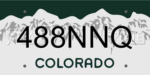 488NNQ Colorado License Plate