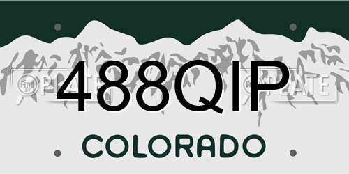 488QIP Colorado License Plate