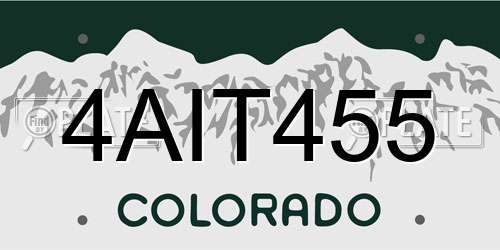 4AIT455 Colorado License Plate