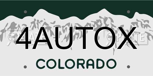 4AUTOX Colorado License Plate