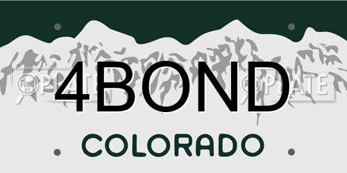 4BOND Colorado License Plate