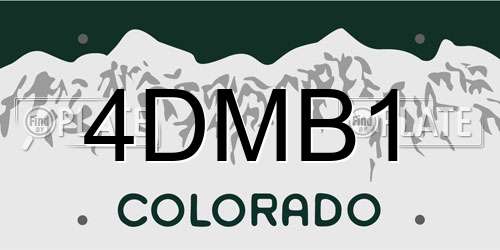 4DMB1 Colorado License Plate