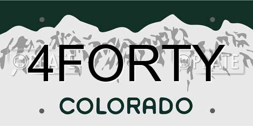 4FORTY Colorado License Plate