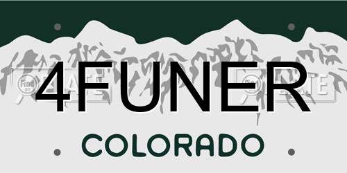 4FUNER Colorado License Plate