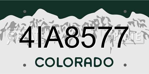 4IA8577 Colorado License Plate