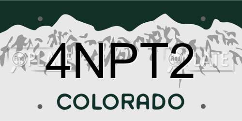 4NPT2 Colorado License Plate