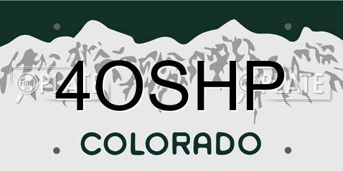 4OSHP Colorado License Plate