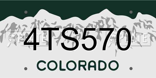 4TS570 Colorado License Plate
