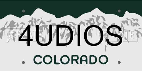4UDIOS Colorado License Plate