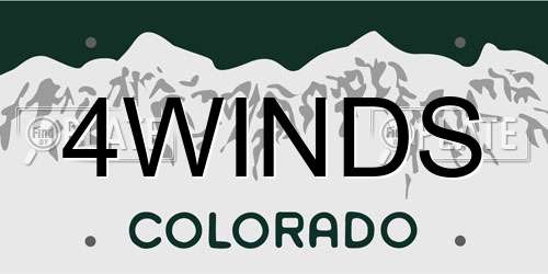 4WINDS Colorado License Plate