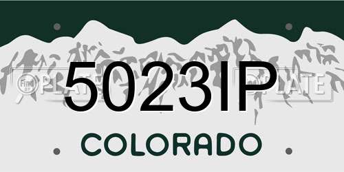 5023IP Colorado License Plate